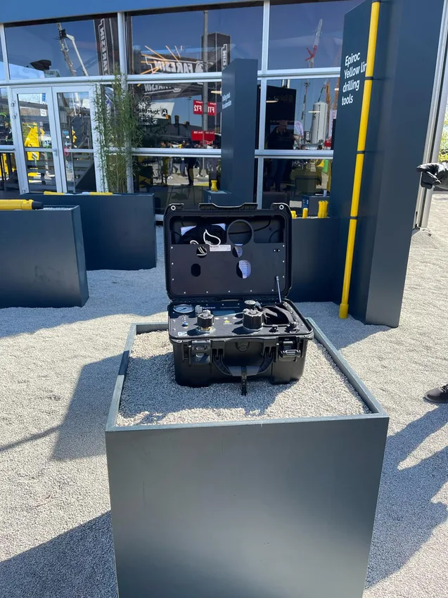 Hydrologic pressure test equipment at an industrial site