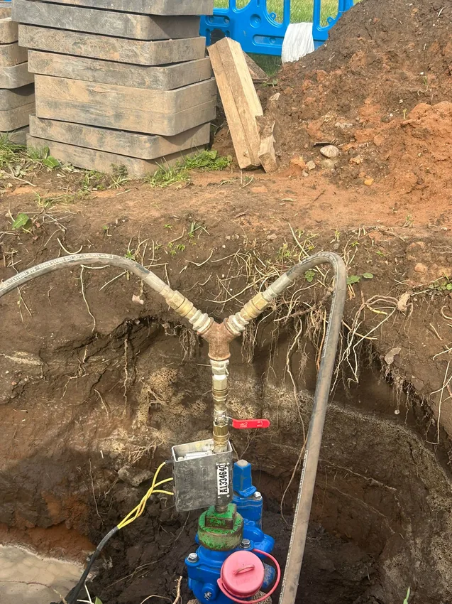 Pressure testing and logging equipment connected to a pipeline